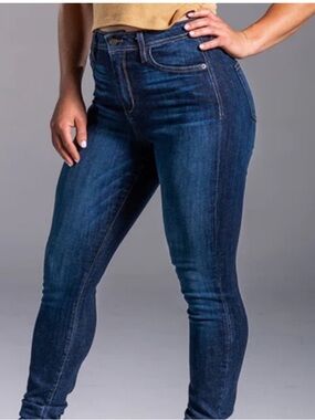 Fran Denim, April, Dark Blue Slim Fit Jeans